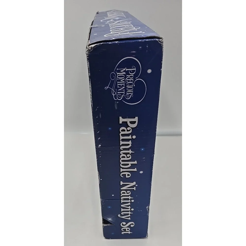 Precious‎ Moments Plaster Nativity Paintable Figurines 11 Pieces Paint Christmas